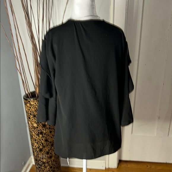 Red and Black Embellished Boxy Blouse - Picture 6 of 8